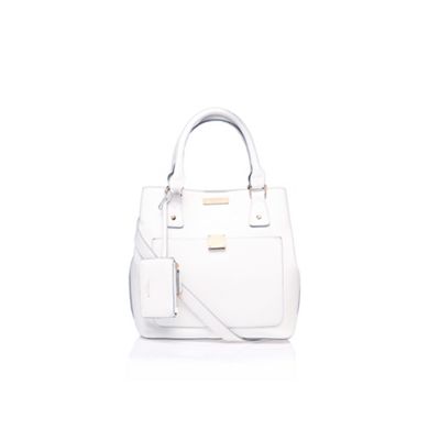 White Lily bucket handbag with shoulder straps